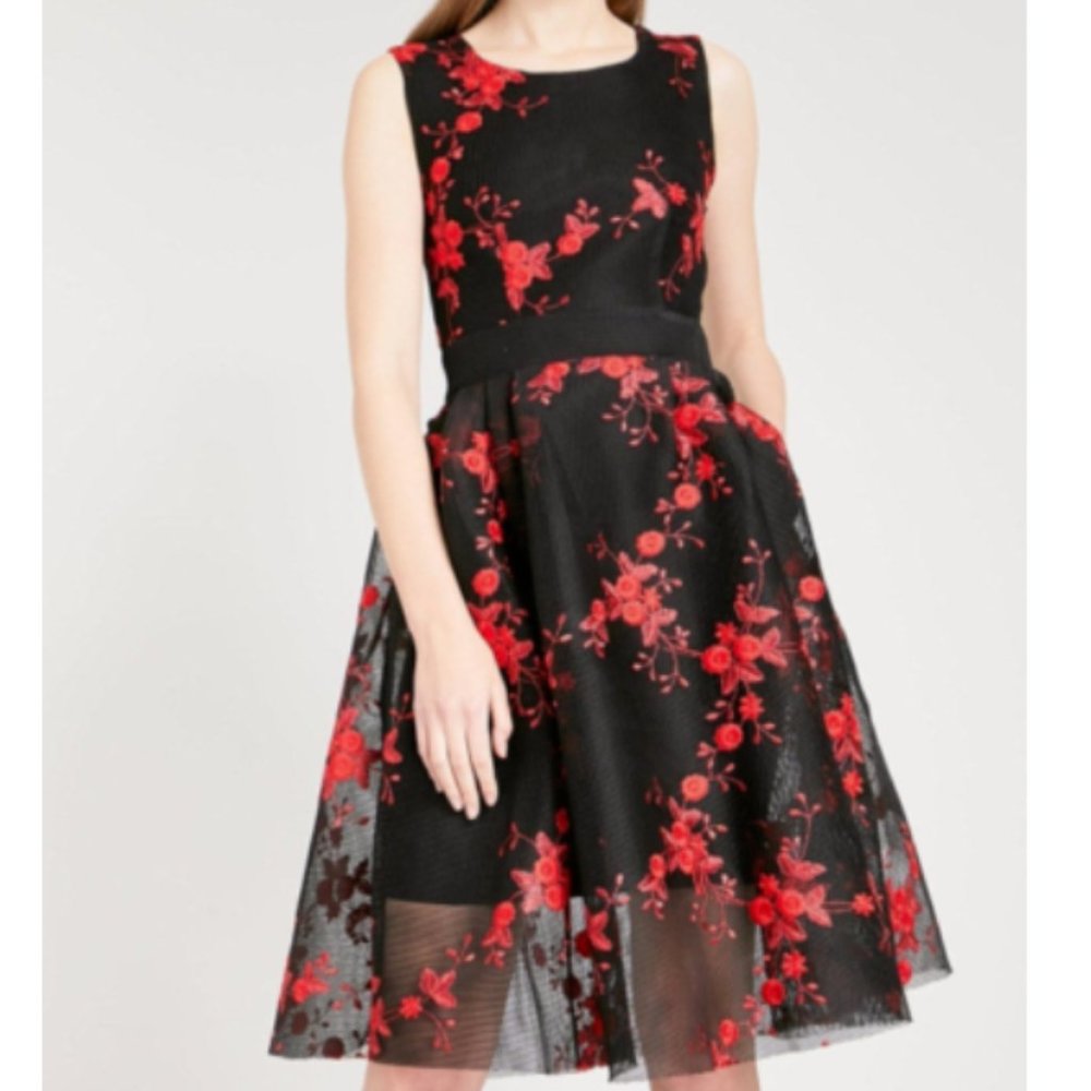 Maje Rudio Embroidered Tulle Dress Sz 1 S NWT